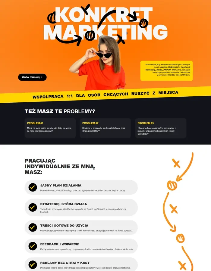 Podgląd strony Konkret Marketing