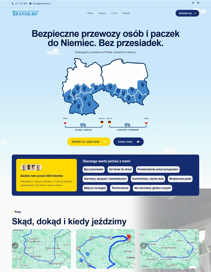 Podgląd strony Transkawf